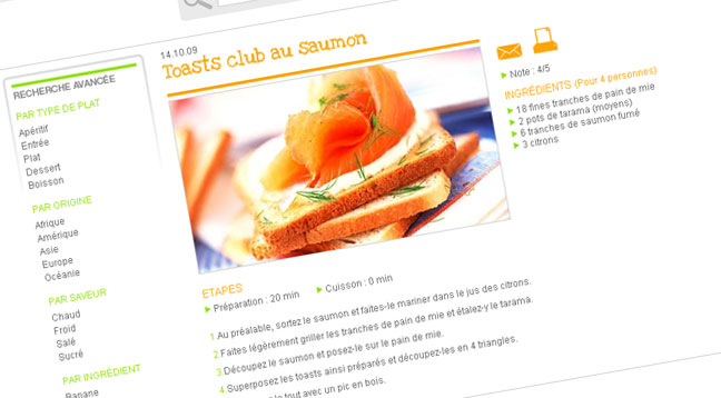 Site Internet C'est du Gâteau ! (zoom)